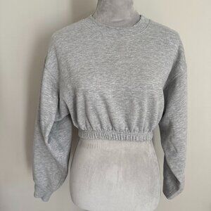Alo Yoga Crew Cropped Sweatshirt Grey Size XS Athletic Atheisure